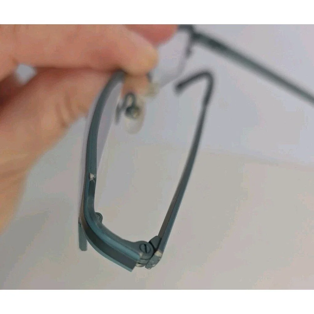 Vintage PRO DESIGN DENMARK 1335 PURE TITANIUM EYEGLASS Frames Only Turquoise